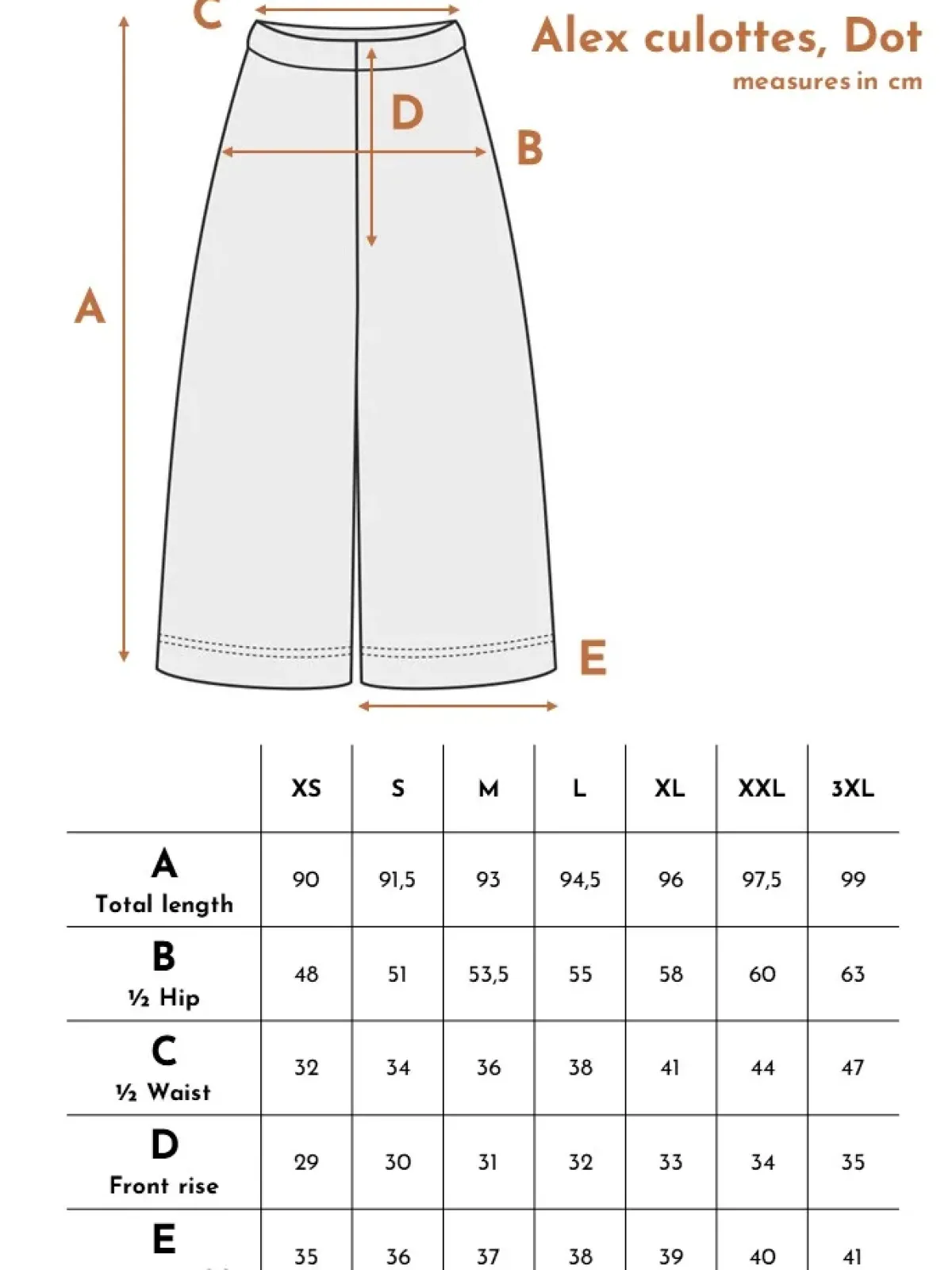 Housut|Oloasut>Aarre Alex Culottes - Black Big Dot