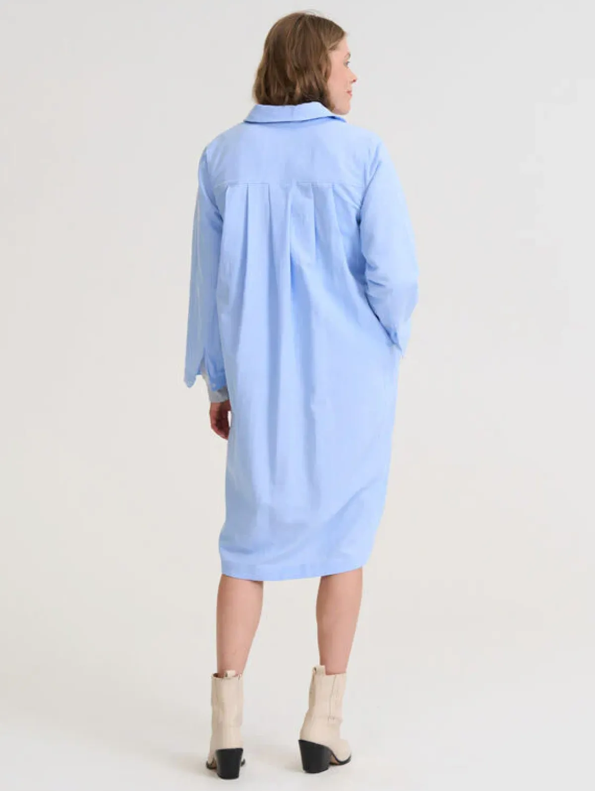 Hameet & Mekot>R-Collection Alissa Puolipellava-paitamekko - Vaaleansininen