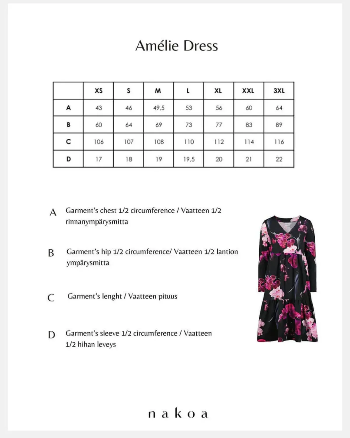 Hameet & Mekot>Nakoa Amelie Dress kerrosmekko - Orchid