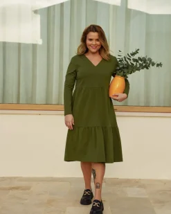 Hameet & Mekot>Nakoa Amelie Dress kerrosmekko - Chive