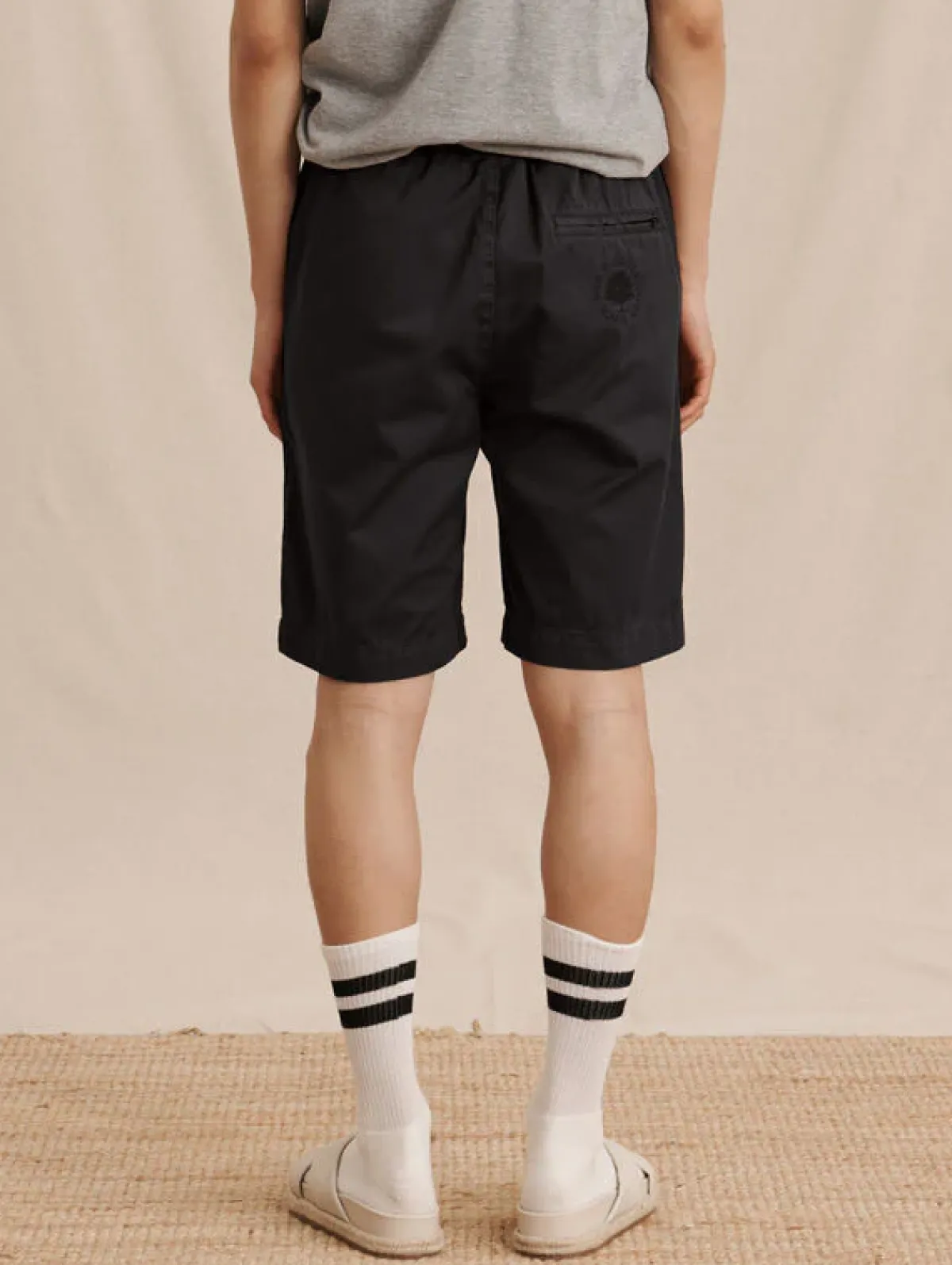 Housut & Shortsit|Shortsit>R-Collection Anorakkishortsit - Musta
