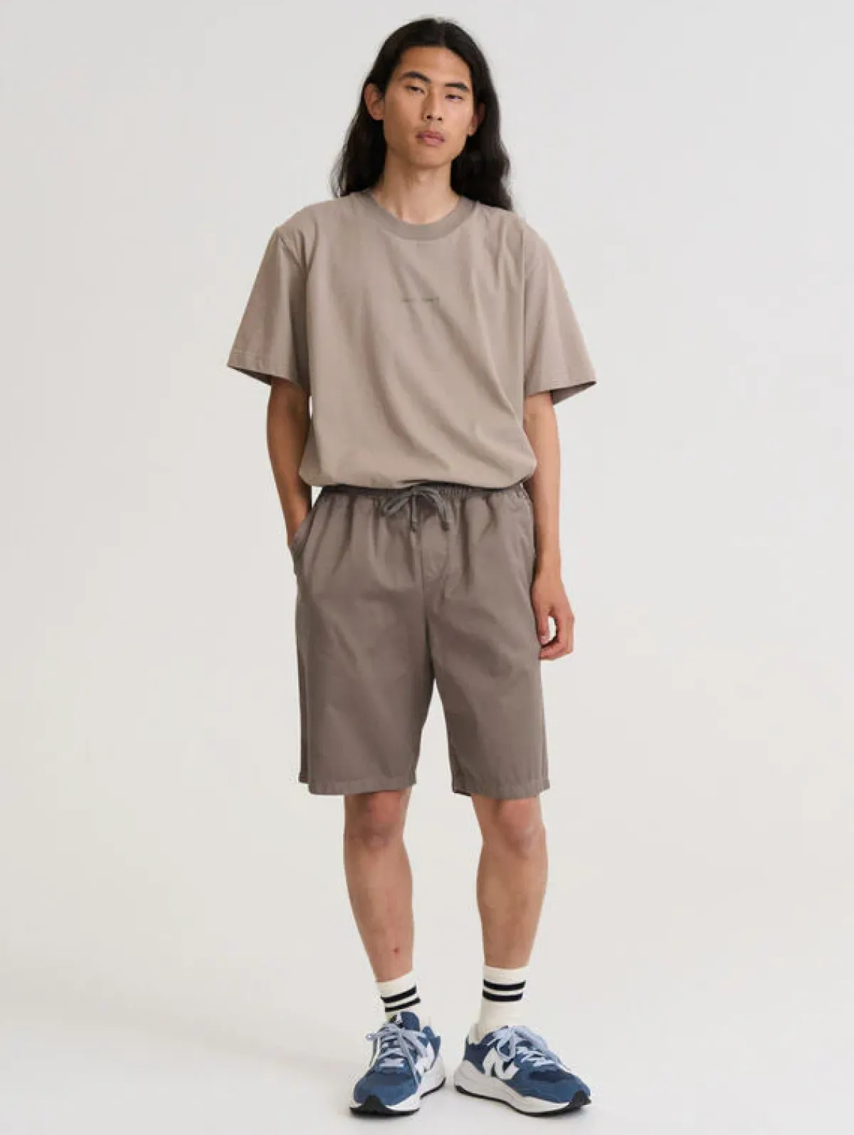 Housut & Shortsit|Shortsit>R-Collection Anorakkishortsit - Taupe