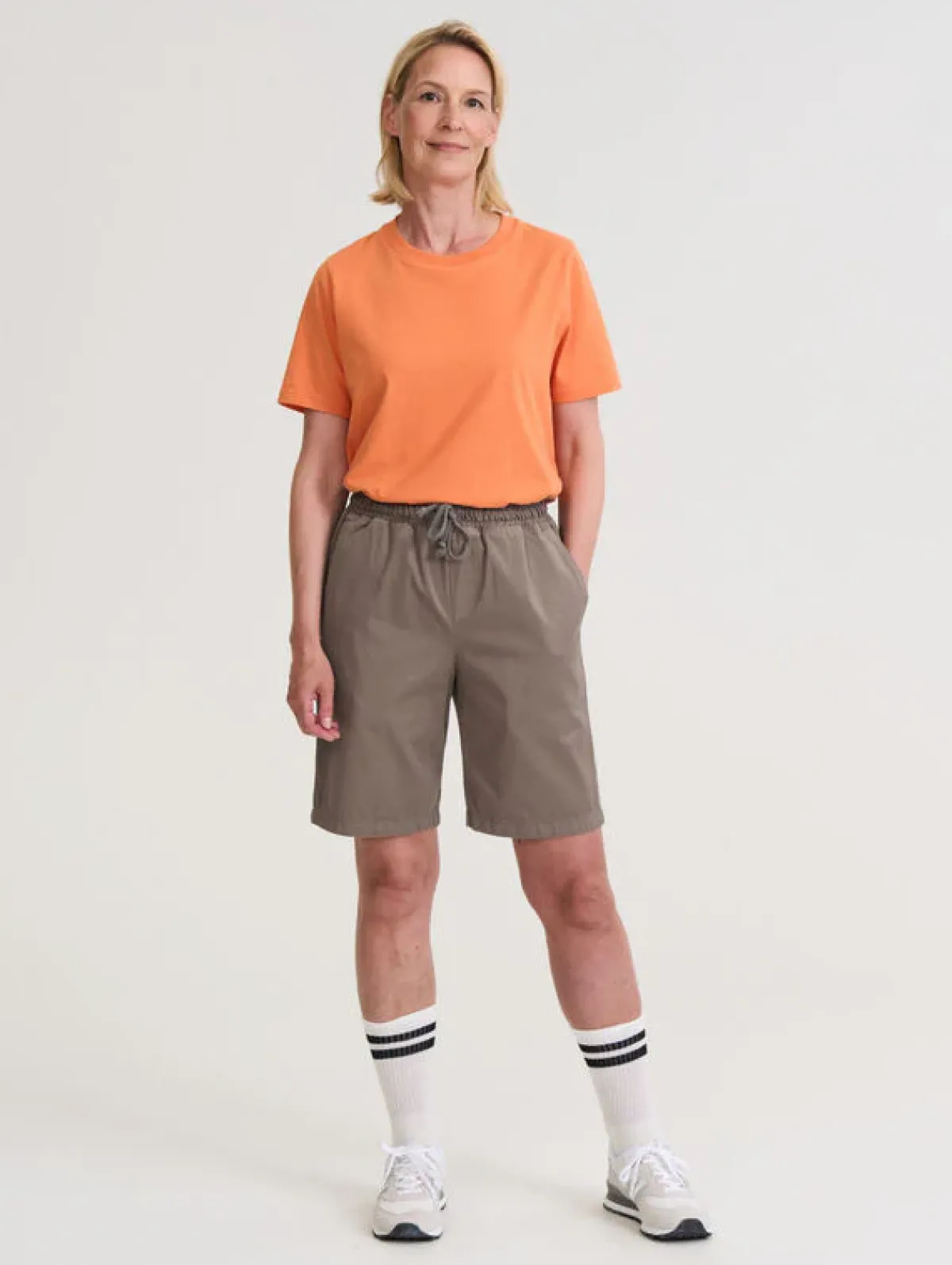 Housut & Shortsit|Shortsit>R-Collection Anorakkishortsit - Taupe