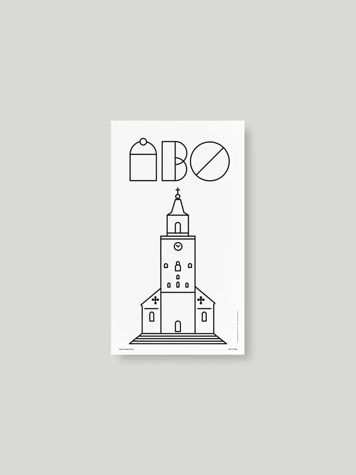 Julisteet/printit>PUF + TOMI ÅBO DOMKYRKA JULISTE - WHITE