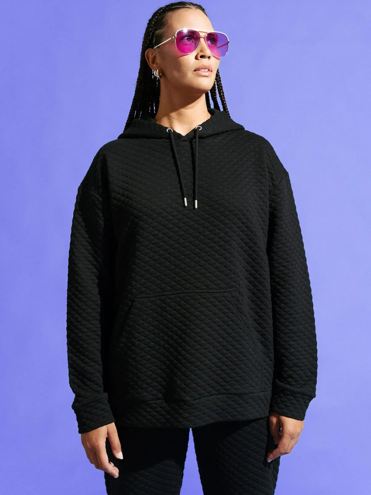 Paidat|Oloasut>Aarre Bubble Hooded Sweater - Black