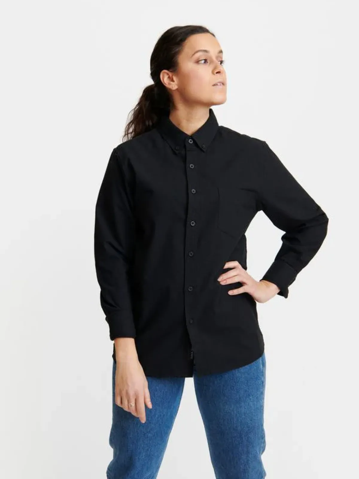 Paidat|Kauluspaidat>Pure Waste Button Down Shirt - Black