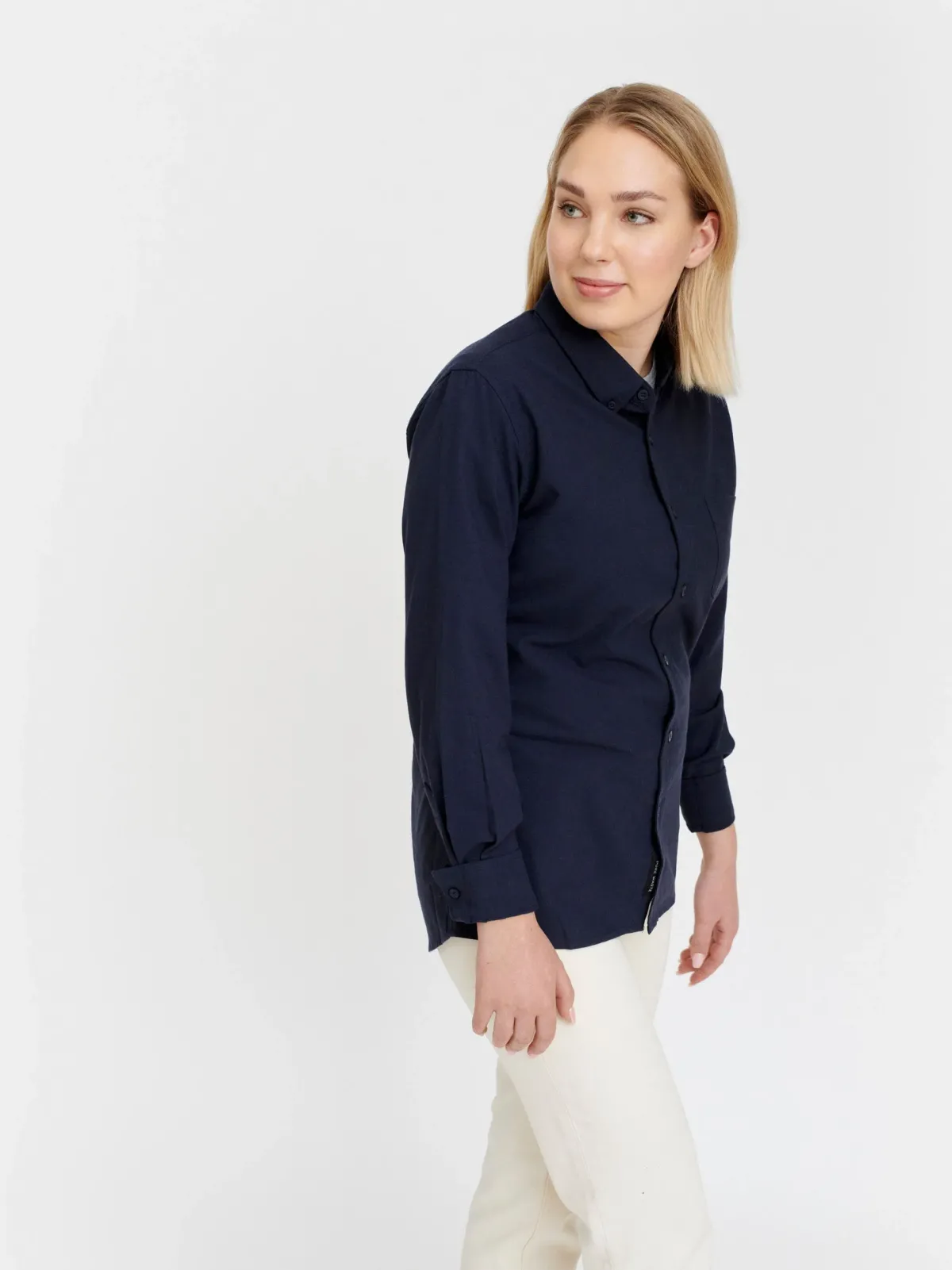 Paidat|Kauluspaidat>Pure Waste Button Down Shirt - Solid Navy