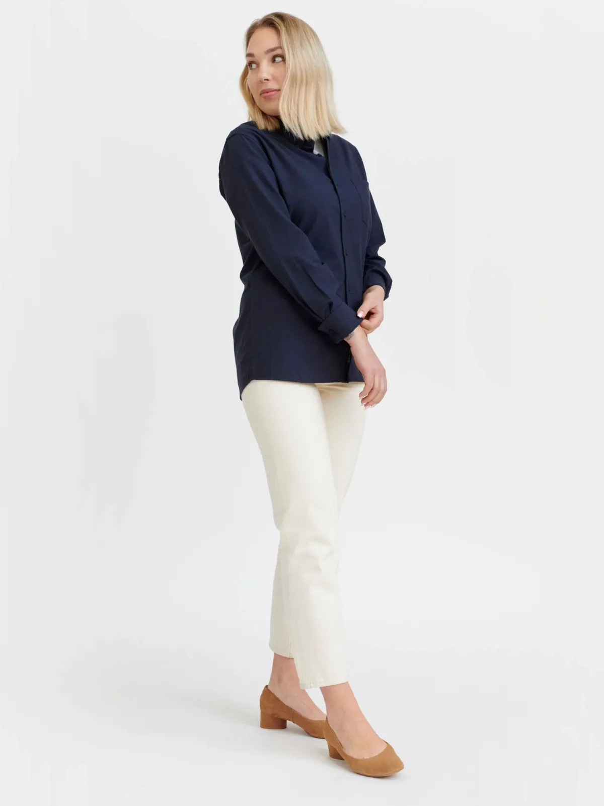Paidat|Kauluspaidat>Pure Waste Button Down Shirt - Solid Navy