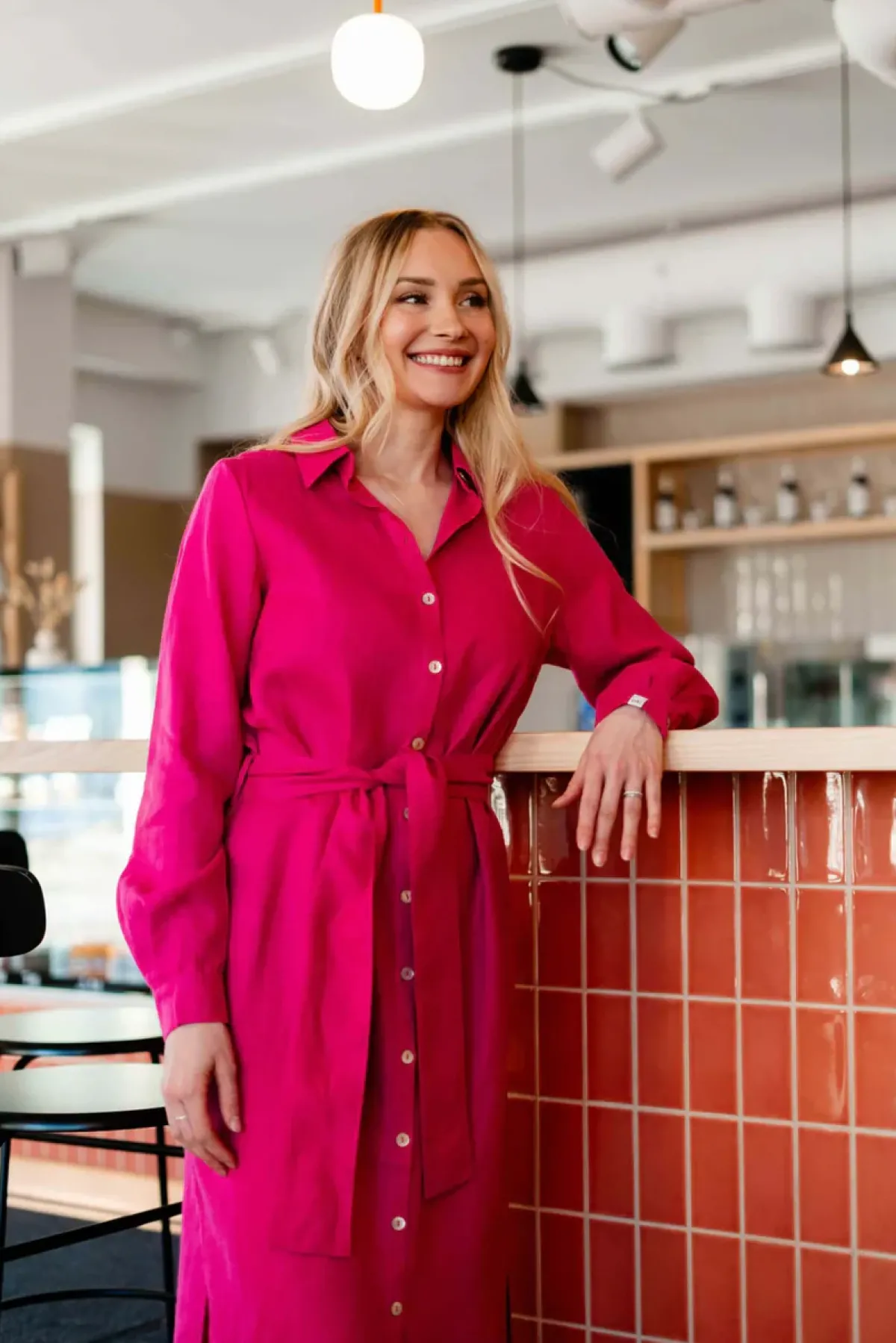 Hameet & Mekot>Nakoa Chloe Linen Dress - Candy Pink