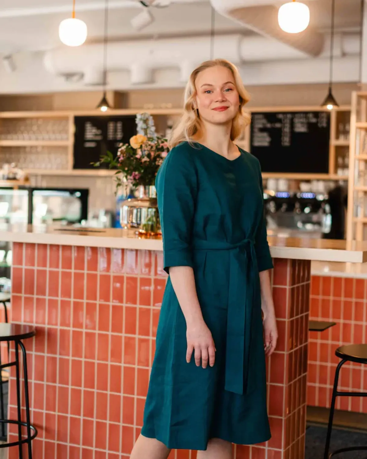 Hameet & Mekot>Nakoa Classic Linen Dress - Chrystal Teal