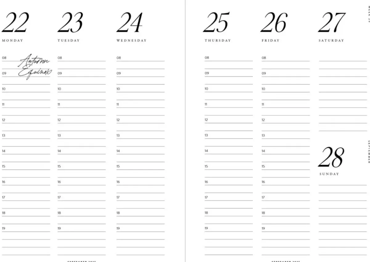 Muistikirjat & Kalenterit>Cozy Planner 2025 - Green Stripes