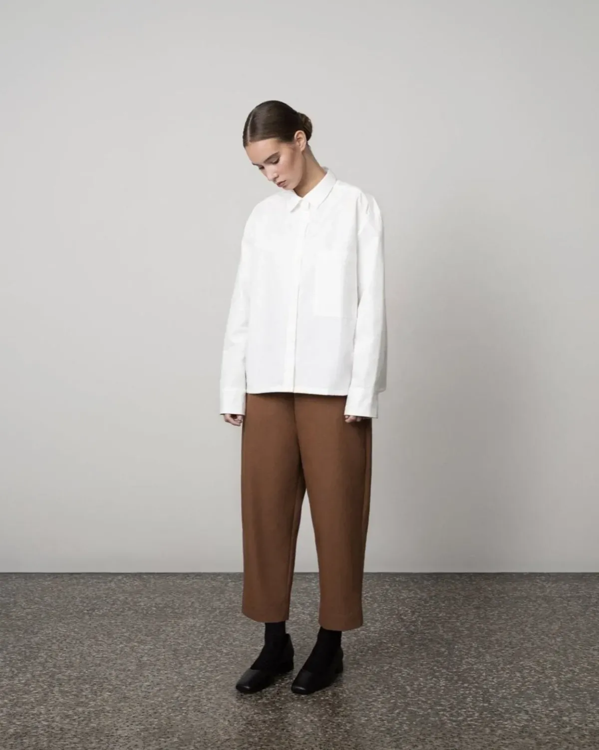 Paidat>ARCHETYPE Cropped Twill Shirt