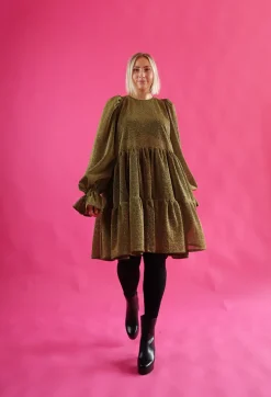 Hameet & Mekot>Miia Halmesmaa Dishy Dress - Glitter Musta/Kulta M/L