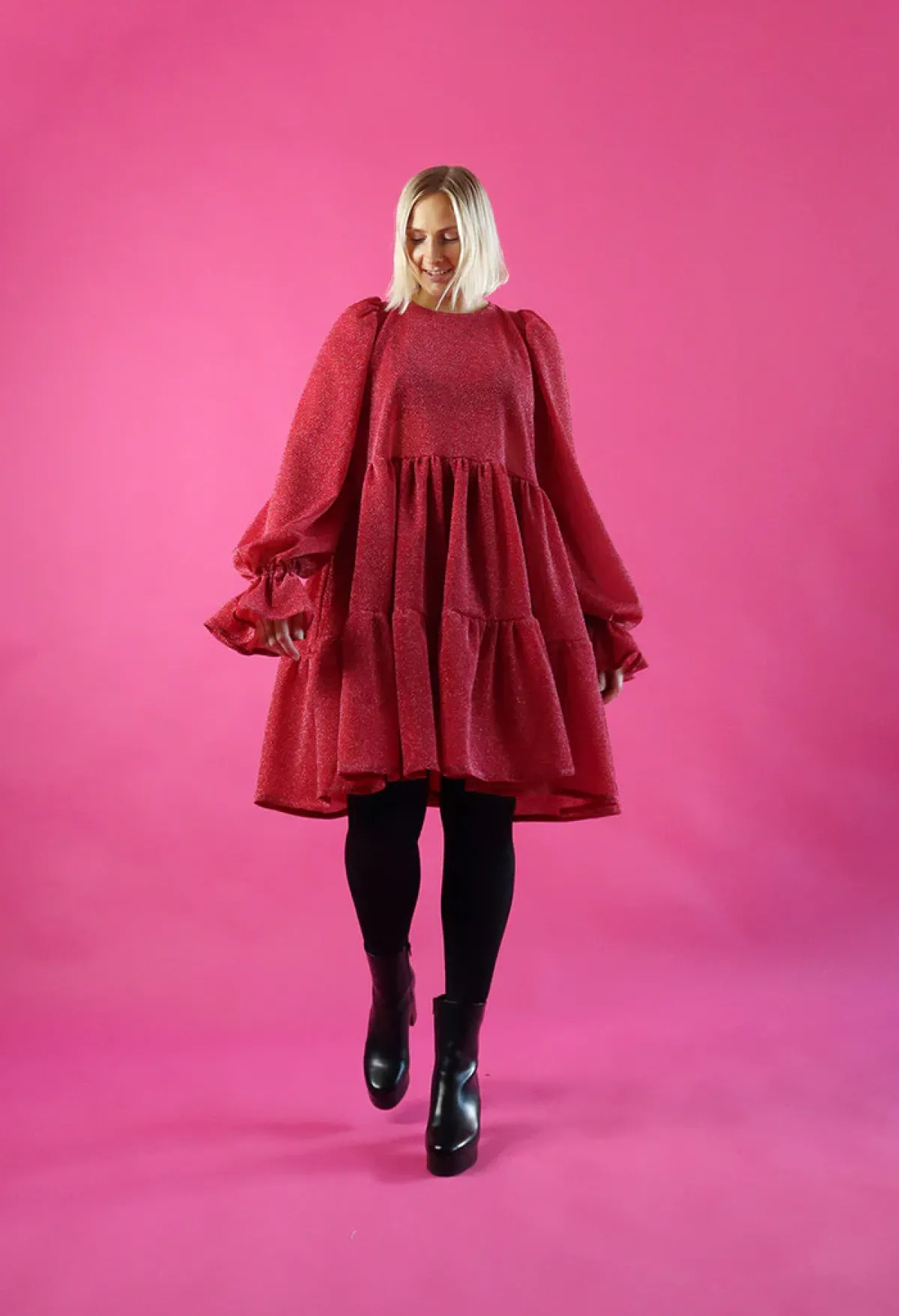Hameet & Mekot>Miia Halmesmaa Dishy Dress - Glitter Punainen