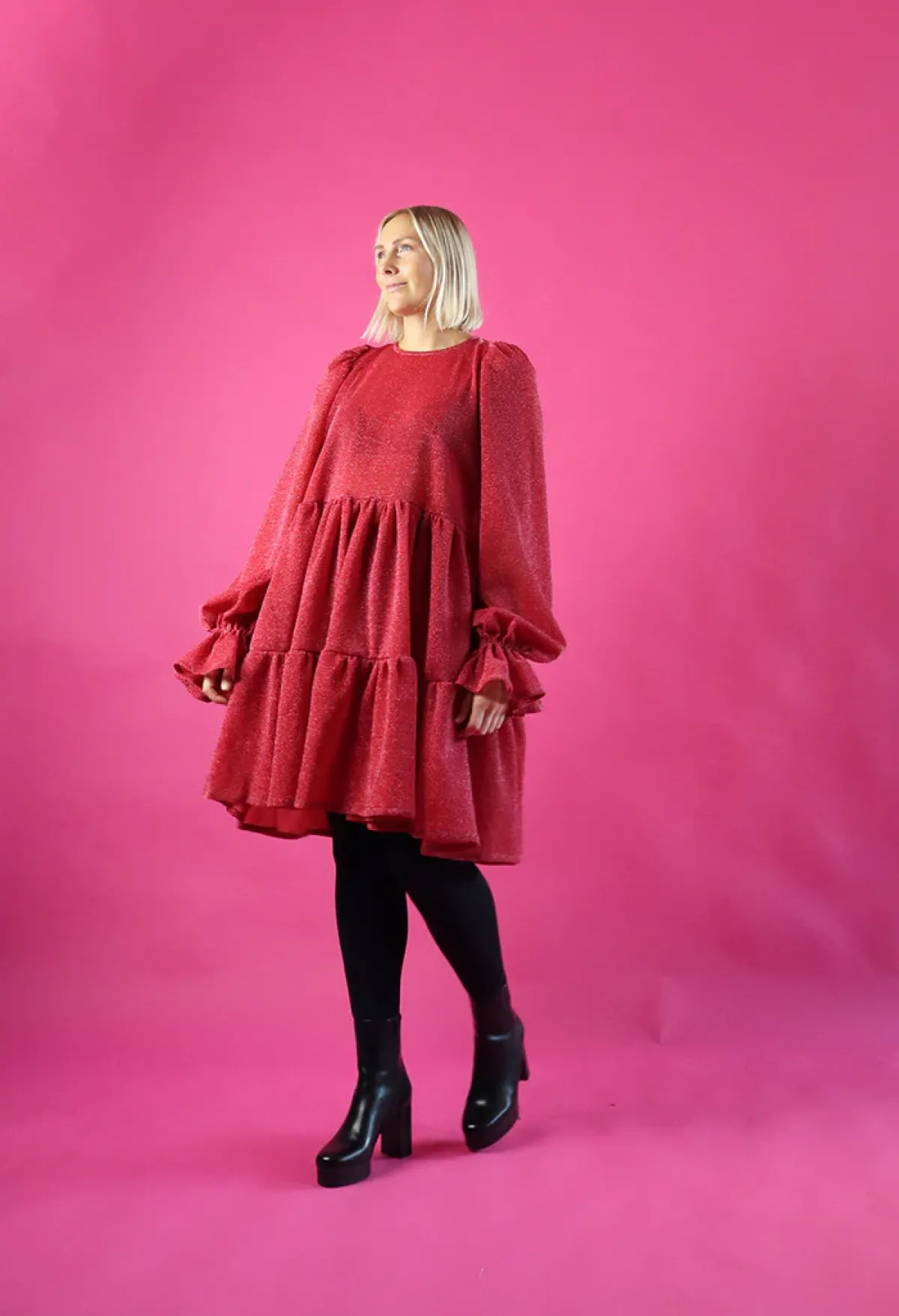 Hameet & Mekot>Miia Halmesmaa Dishy Dress - Glitter Punainen