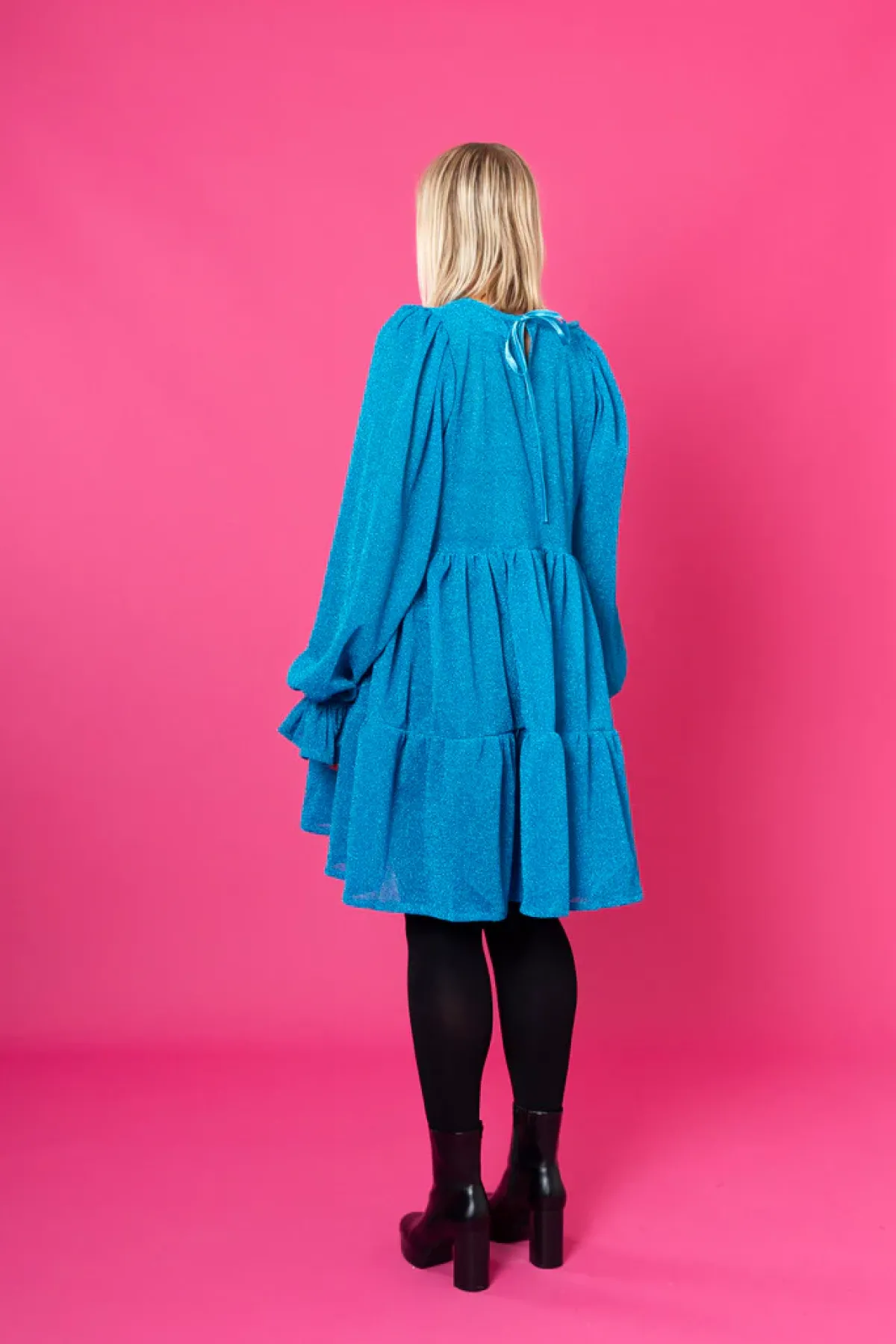 Hameet & Mekot>Miia Halmesmaa Dishy Dress - Glitter Turkoosi