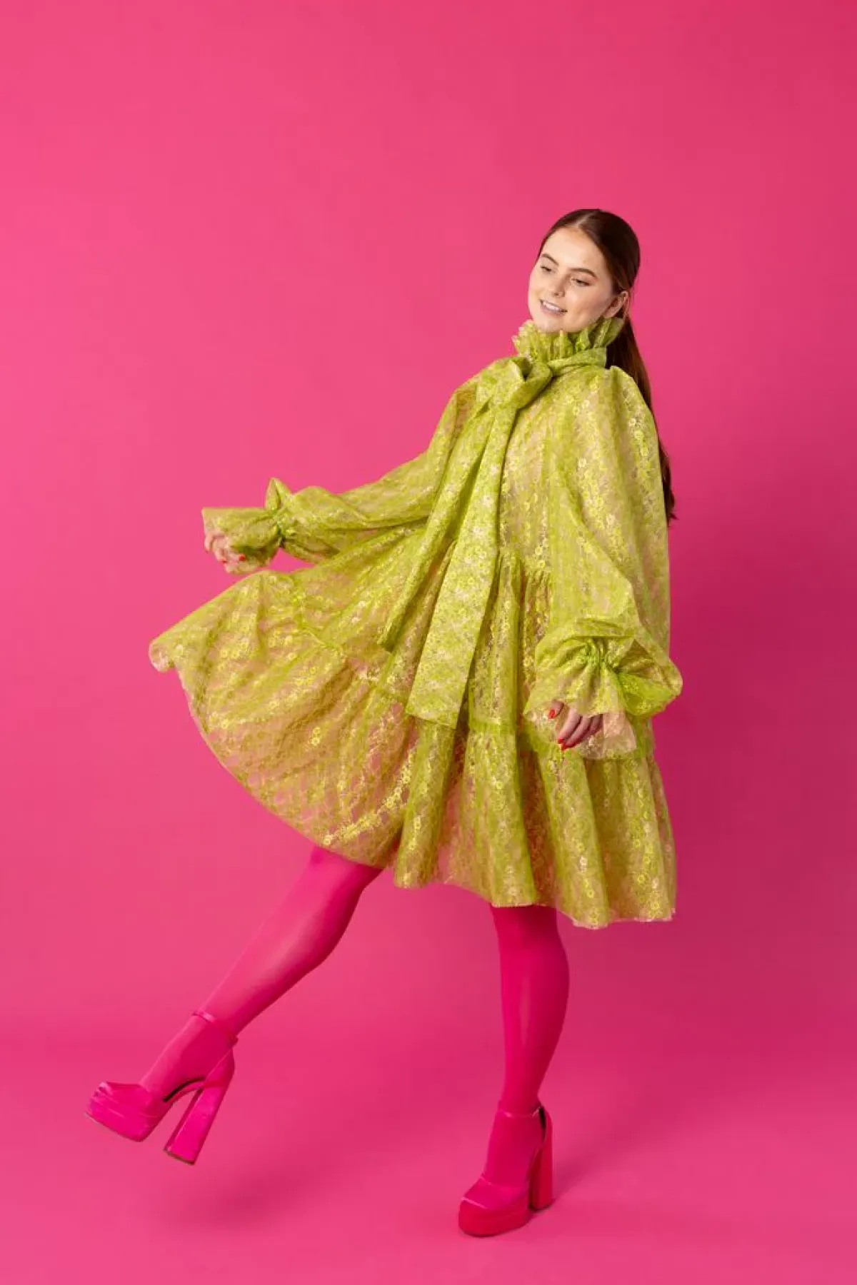 Hameet & Mekot>Miia Halmesmaa Dishy Dress - Lace Green