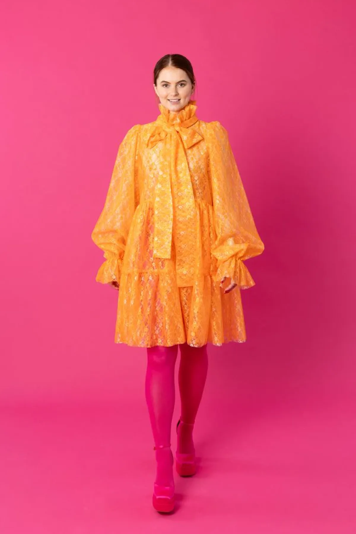 Hameet & Mekot>Miia Halmesmaa Dishy Dress - Lace Orange