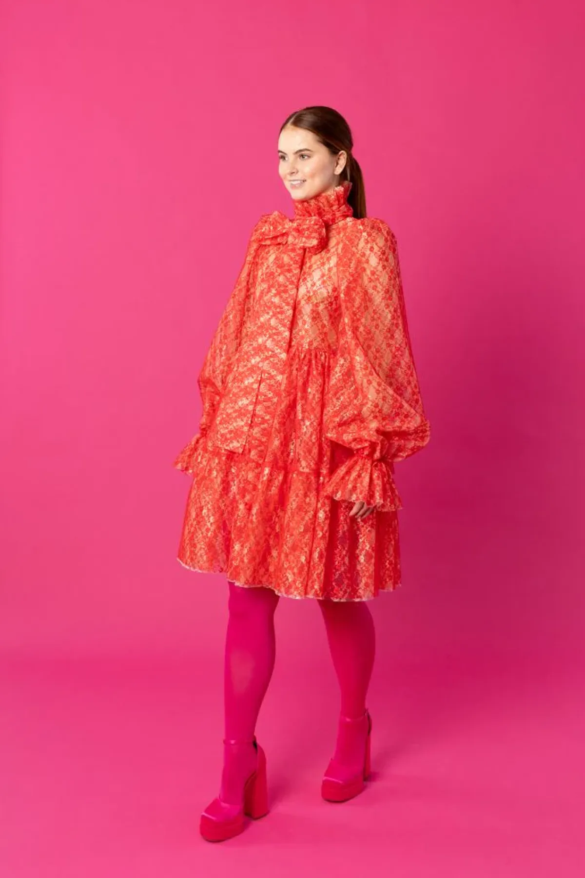 Hameet & Mekot>Miia Halmesmaa Dishy Dress - Lace Red