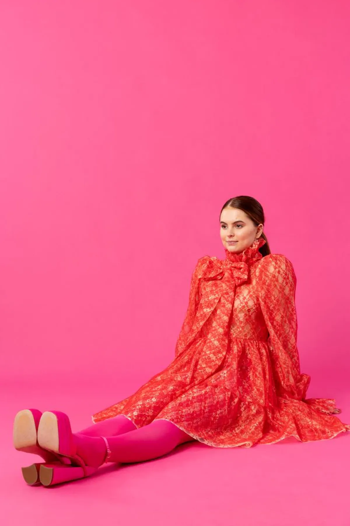 Hameet & Mekot>Miia Halmesmaa Dishy Dress - Lace Red