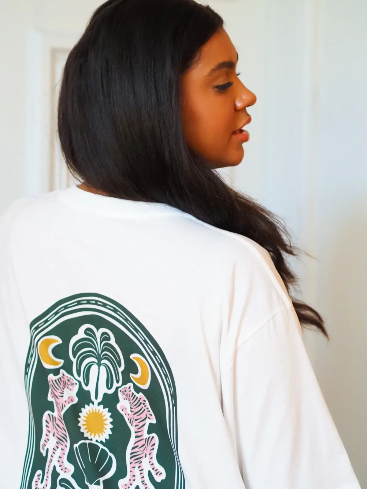 T-paidat|Paidat>Uhana Easy Tiger Oversize T-shirt - White