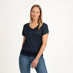 T-paidat>North Outdoor Eva merino T-paita - Indigonsininen