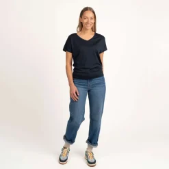 T-paidat>North Outdoor Eva merino T-paita - Indigonsininen