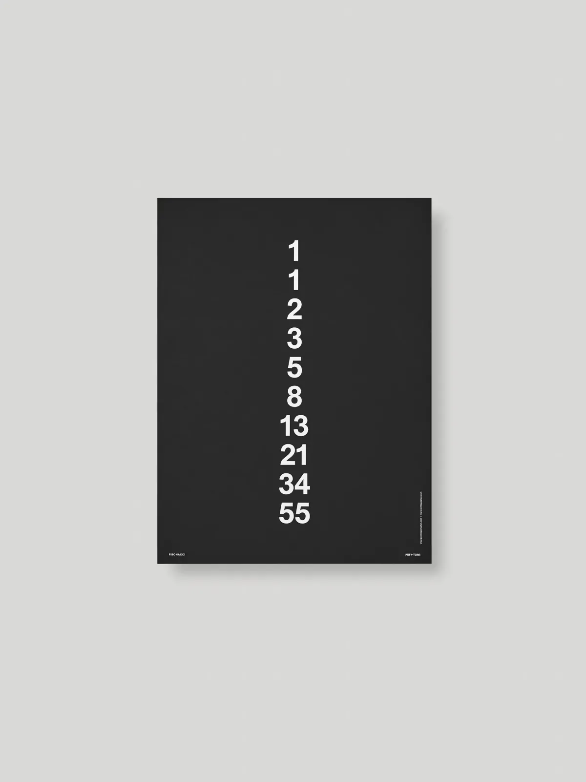Julisteet/printit>PUF + TOMI FIBONACCI JULISTE - BLACK