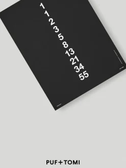 Julisteet/printit>PUF + TOMI FIBONACCI JULISTE - BLACK