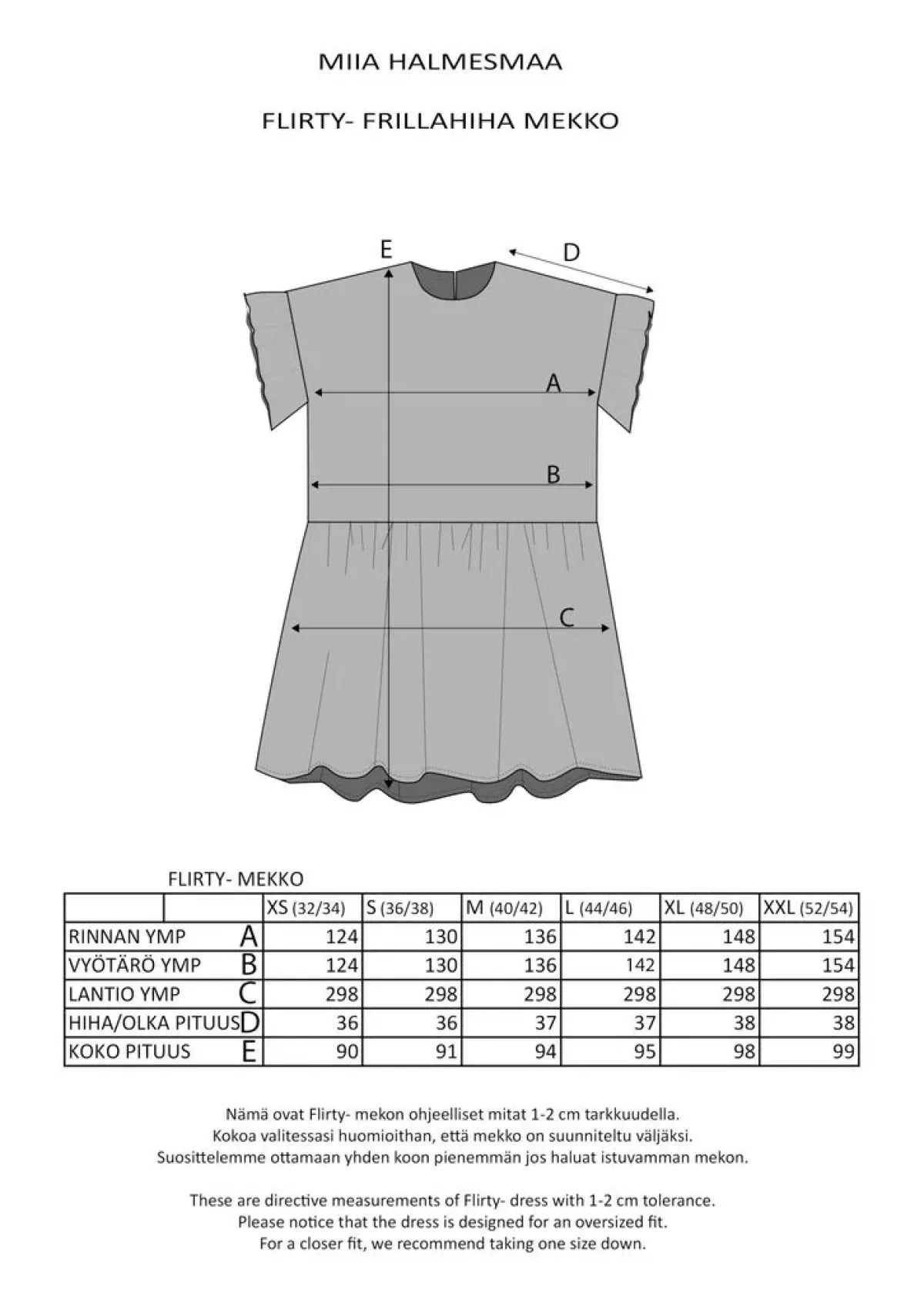 Hameet & Mekot>Miia Halmesmaa Flirty Dress - Daisy Black
