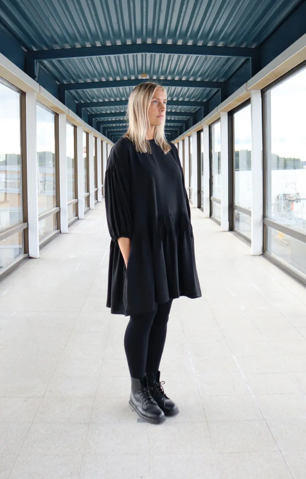 Hameet & Mekot>Miia Halmesmaa Flirty Dress Puff Sleeve - Black