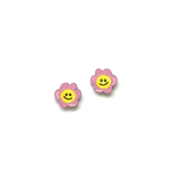 Avaimenperät|Korut>Crazy Granny Design Flower Power Pink - Mini Studs