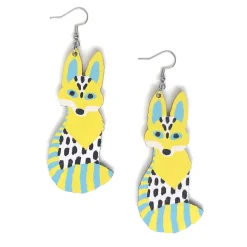 Avaimenperät|Korut>Crazy Granny Design Fox Earrings