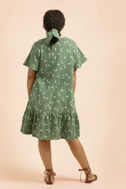Hameet & Mekot>KAIKO Frill Button Dress - Sage Wind