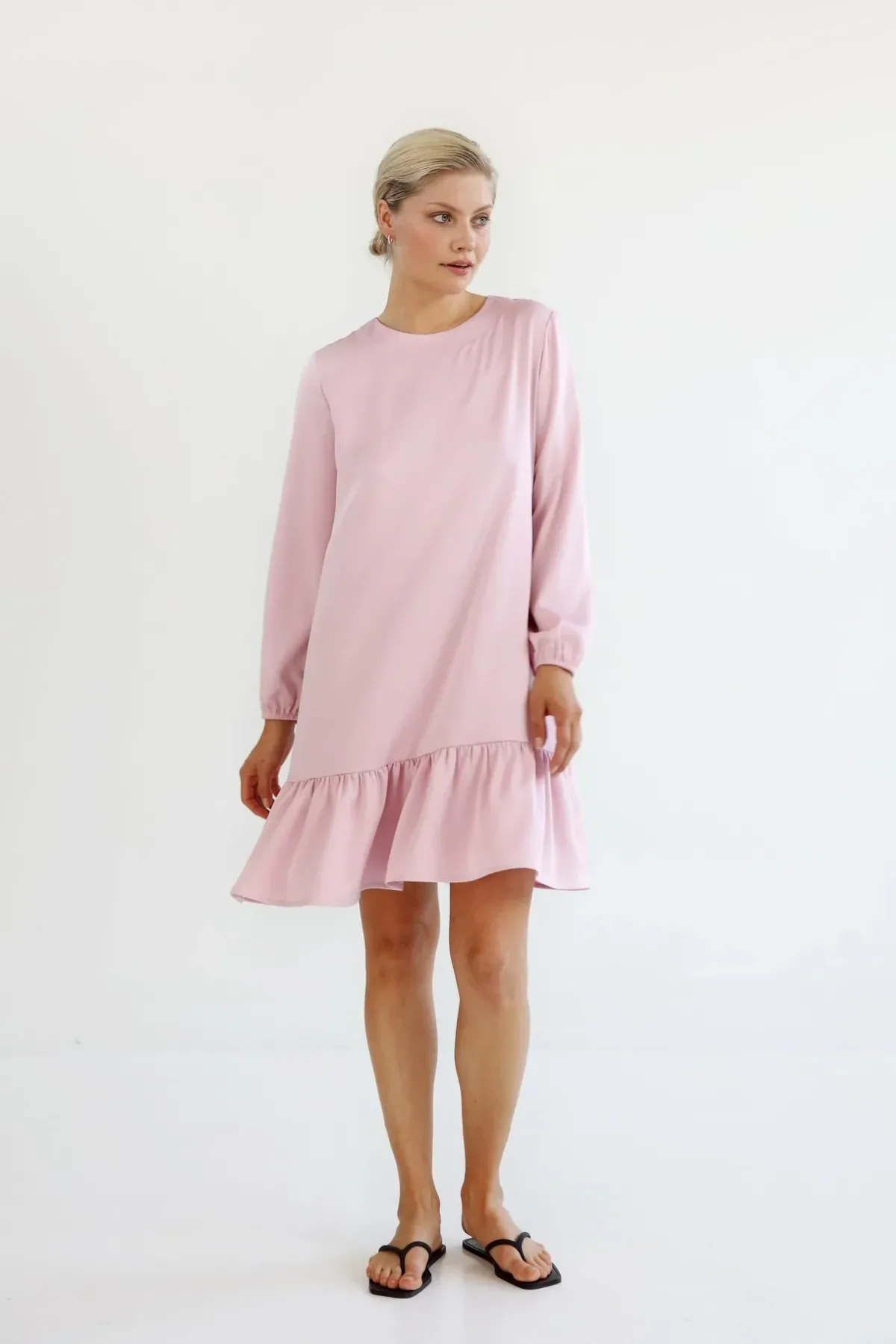 Hameet & Mekot>Gauhar Frill Dress Rose