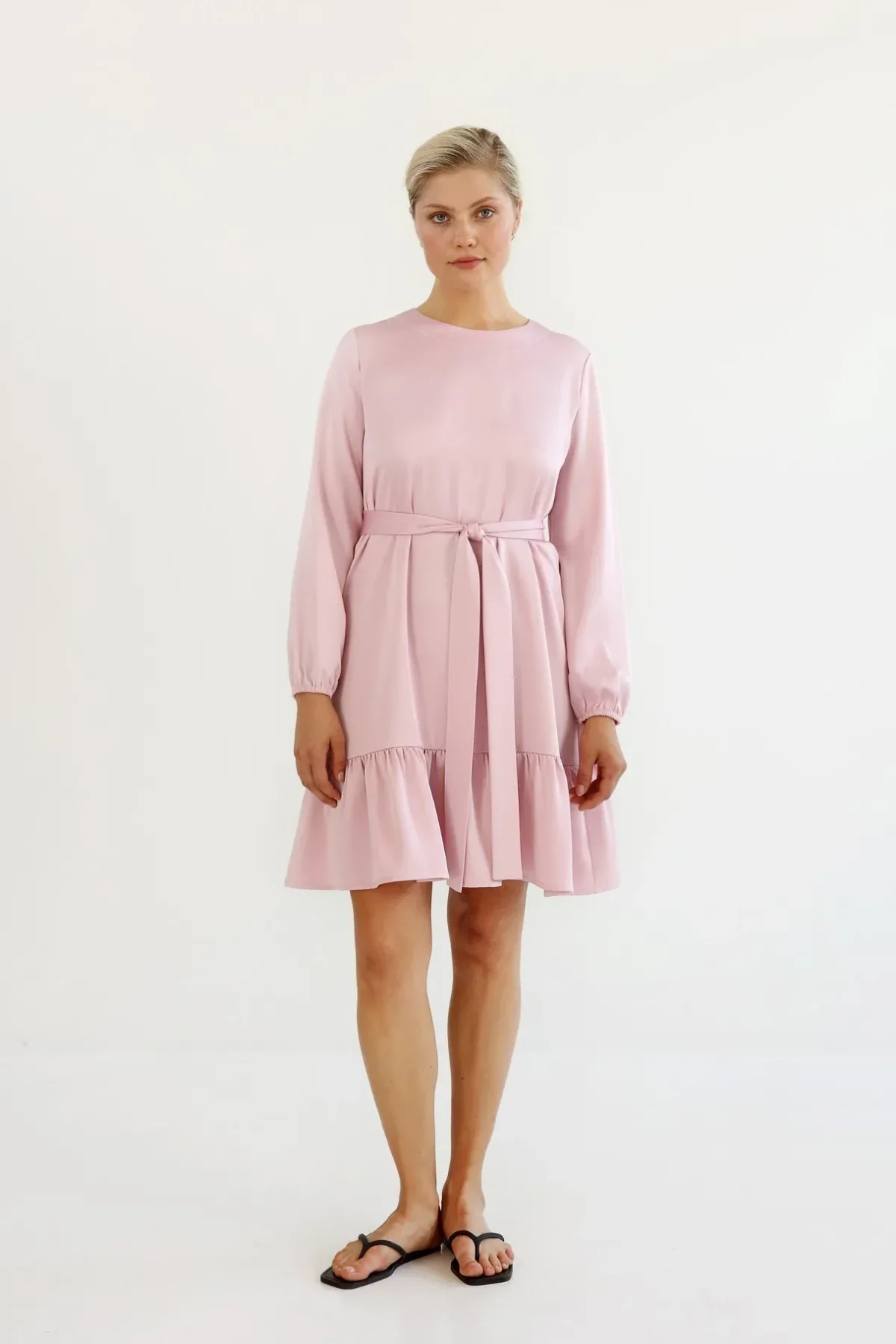 Hameet & Mekot>Gauhar Frill Dress Rose