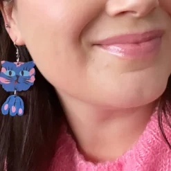 Avaimenperät|Korut>Crazy Granny Design I'm Purrrfect - Earrings