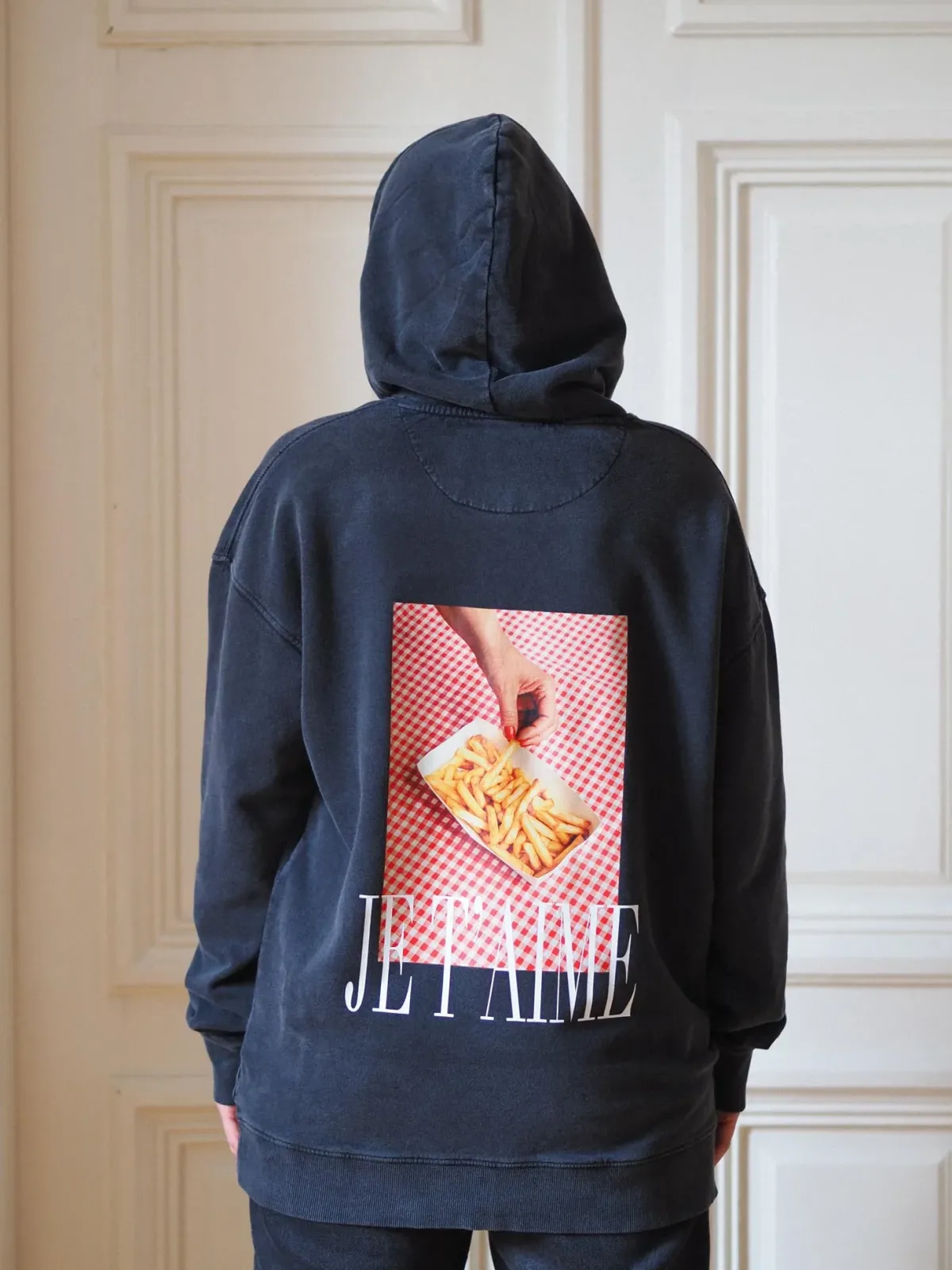 Paidat>Uhana Je T'aime Hoodie - Stonewashed Black