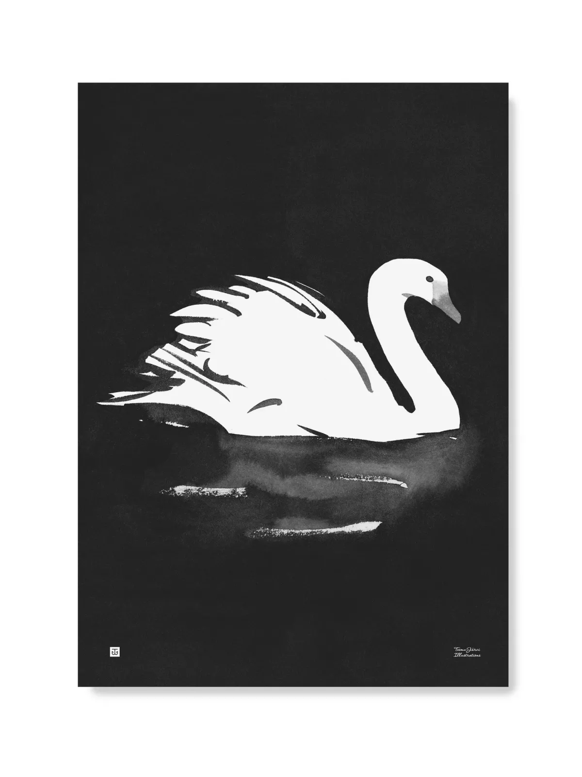 Julisteet/printit>Teemu Järvi Illustrations Joutsen - juliste (50 x 70cm)