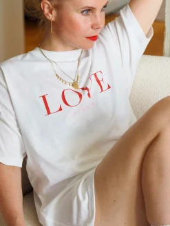 T-paidat|Paidat>Uhana Love Heals Oversize T-shirt - White