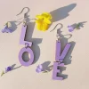 Avaimenperät|Korut>MAMAkoru Love korvikset - liila