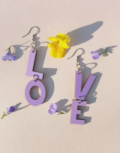 Avaimenperät|Korut>MAMAkoru Love korvikset - liila