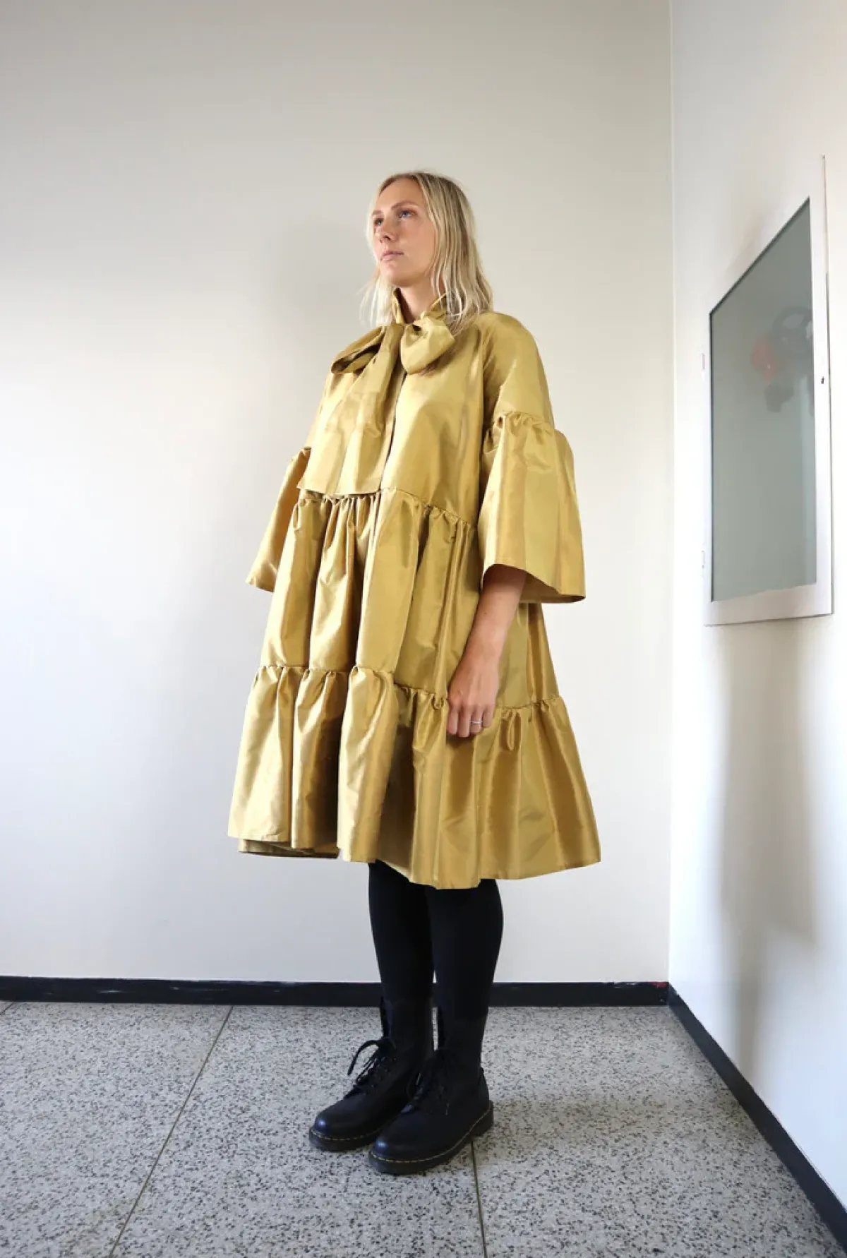 Hameet & Mekot>Miia Halmesmaa Lush Dress - Gold Silk
