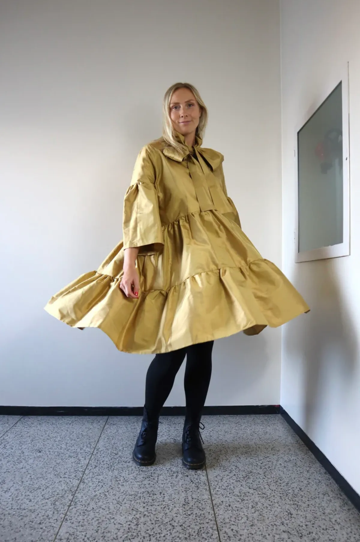Hameet & Mekot>Miia Halmesmaa Lush Dress - Gold Silk