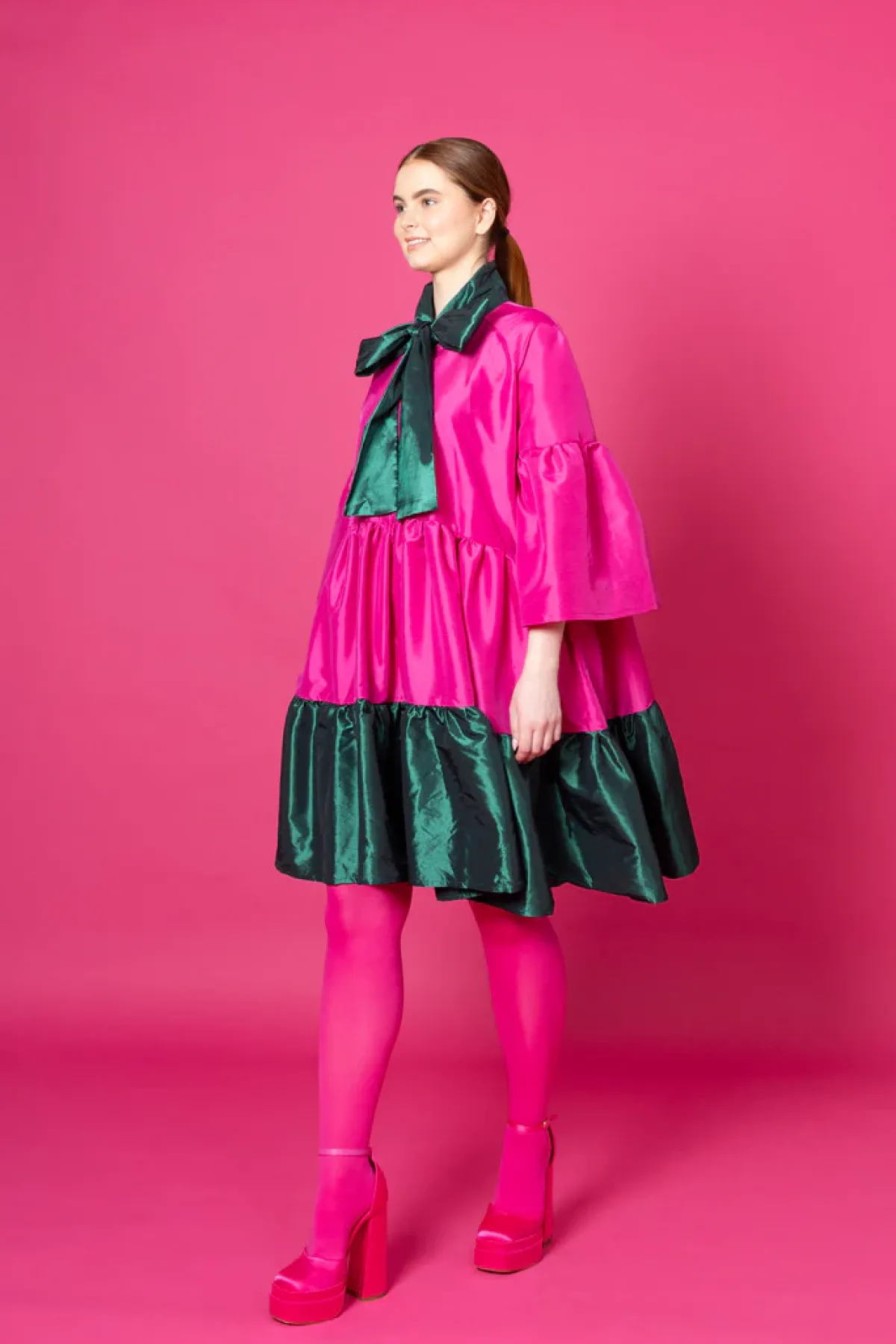 Hameet & Mekot>Miia Halmesmaa Lush Dress - Pinkki/Vihreä M/L