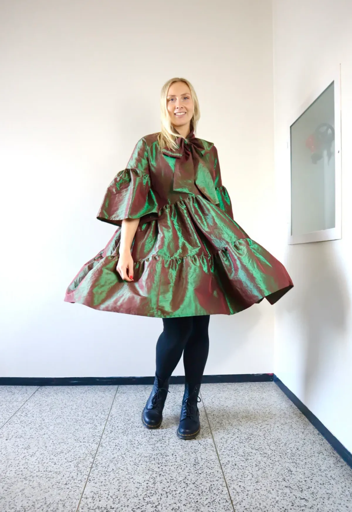 Hameet & Mekot>Miia Halmesmaa Lush Dress - Vihreä / Viininpunainen