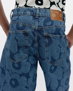 Housut & Shortsit|Shortsit>Marimekko Maridenim Marssi Unikko - Farkkushortsit