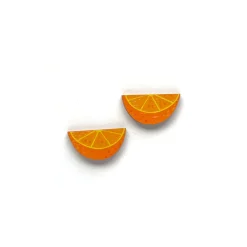 Avaimenperät|Korut>Crazy Granny Design Orange Mini Studs