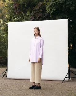 Paidat>ARCHETYPE Oversized Shirt - Pink Lilac