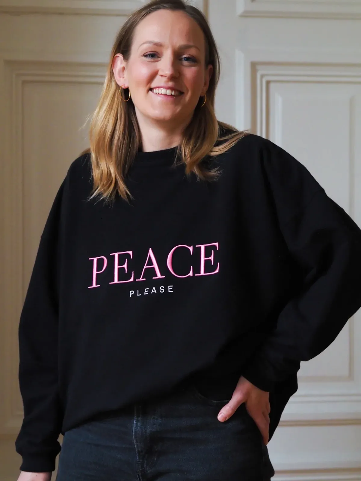 Paidat>Uhana Peace Please Sweatshirt - Black